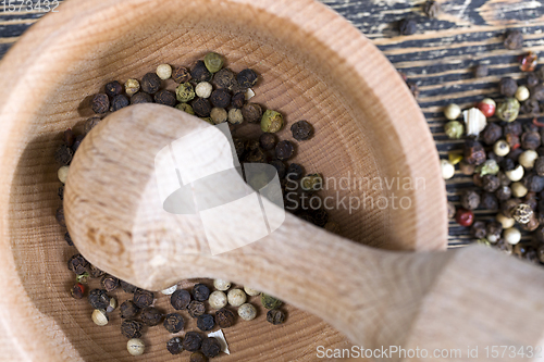 Image of simple wooden mortar