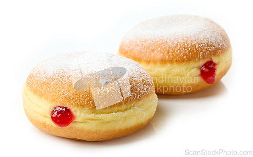 Image of freshly baked jelly donuts