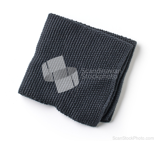 Image of black folded cotton napkin