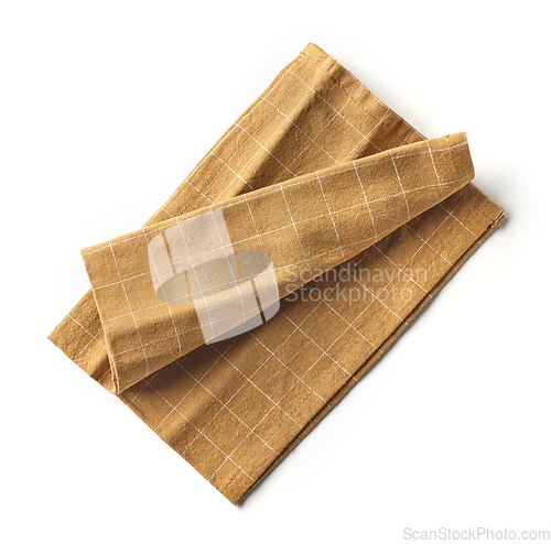 Image of brown folded cotton napkin