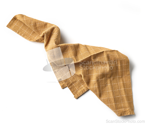 Image of brown crumpled cotton napkin