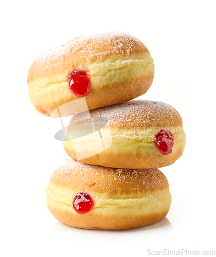 Image of freshly baked jelly donuts