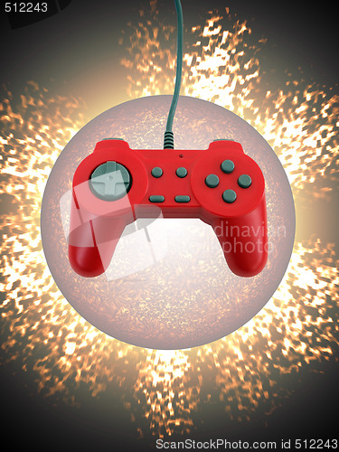 Image of game controller w clipping path 