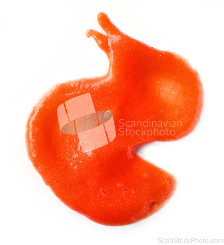 Image of tomato puree on white background