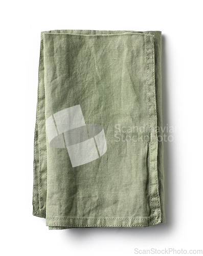 Image of folded green cotton napkin