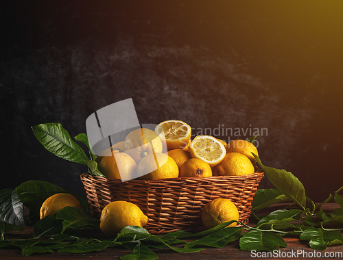 Image of Fresh organic lemon fruits