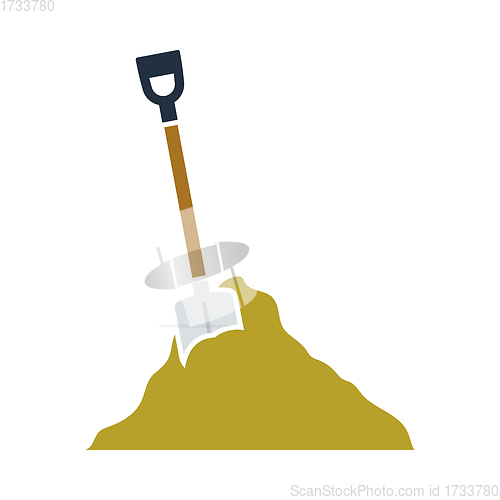 Image of Icon Of Construction Shovel And Sand