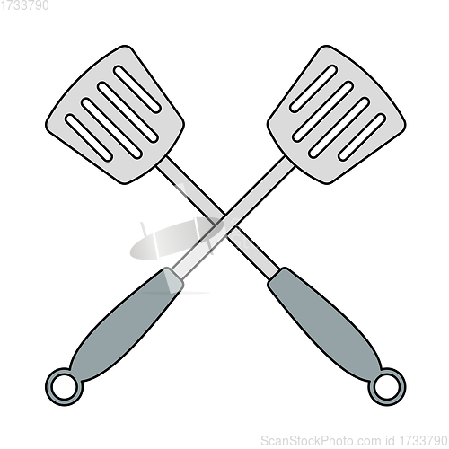 Image of Crossed Frying Spatula