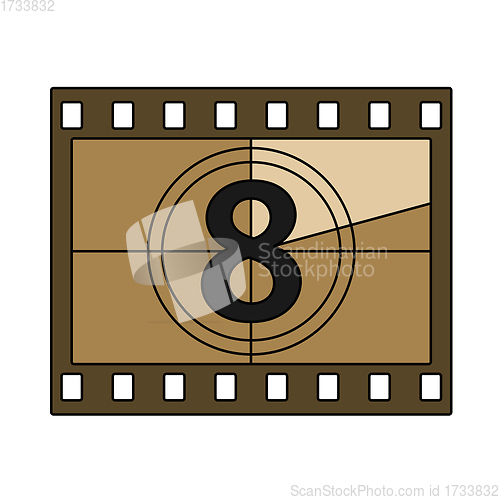 Image of Movie Frame With Countdown Icon