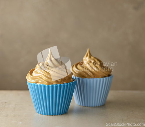 Image of whipped caramel and coffee mousse dessert