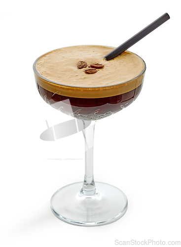 Image of glass of espresso martini cocktail