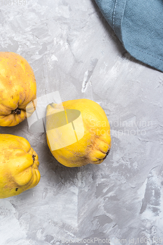 Image of Ripe quince fruits