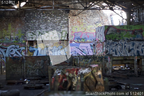 Image of Graffiti Covered Slums