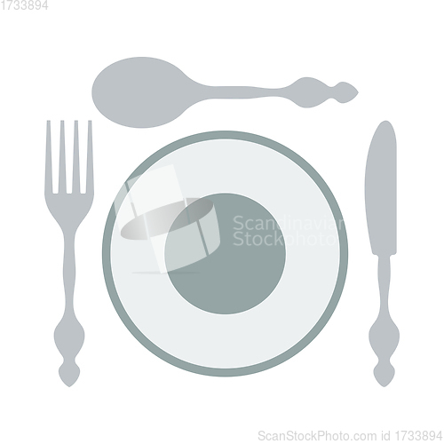 Image of Silverware And Plate Icon