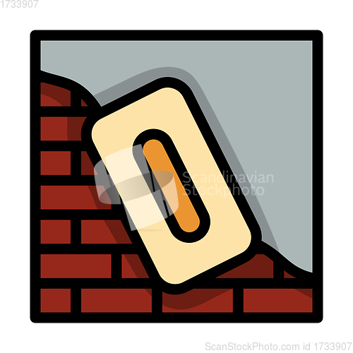 Image of Icon Of Plastered Brick Wall