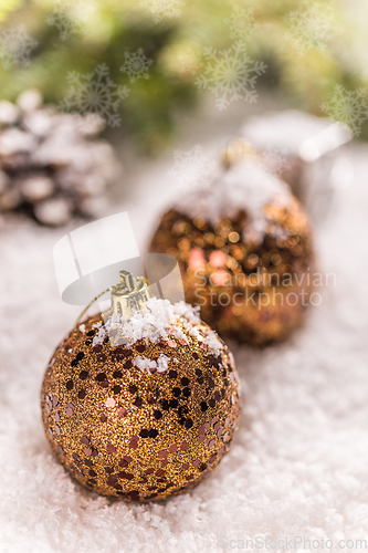 Image of Gilded Christmas balls
