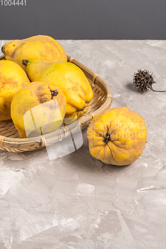 Image of Ripe quince fruits