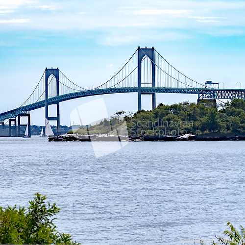 Image of Jamestown Bridge newport bridge in newport rhode island