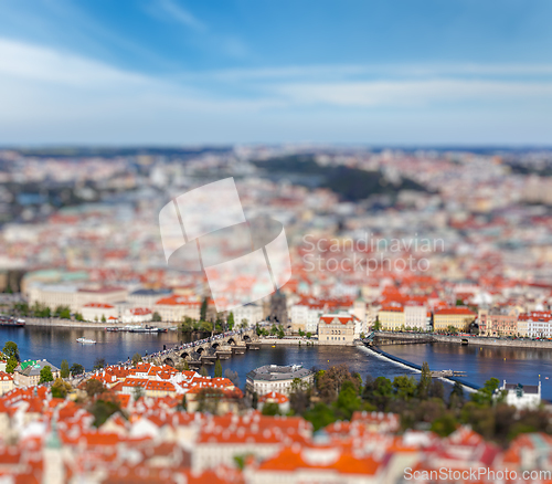 Image of View of Charles Bridge over Vltava river, Prague