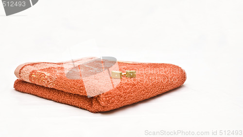 Image of Orange towel and cuff links