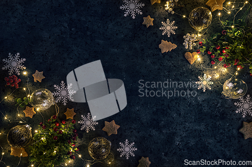 Image of Christmas decoration with copy space