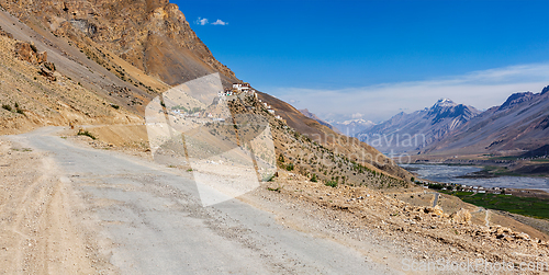 Image of Ki monastery. Spiti Valley, India