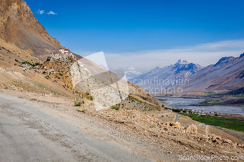 Image of Ki monastery. Spiti Valley, India