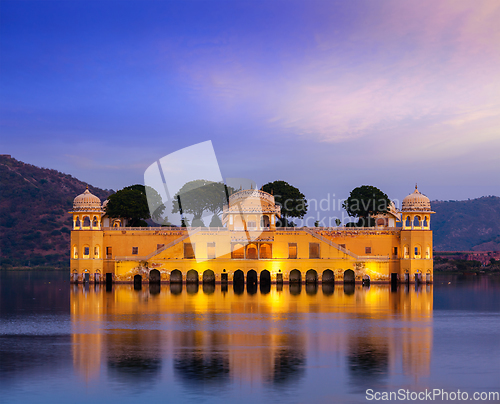 Image of Jal Mahal Water Palace. Jaipur, Rajasthan, India