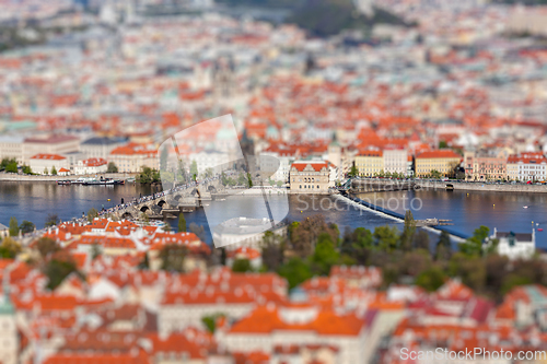 Image of View of Charles Bridge over Vltava river, Prague