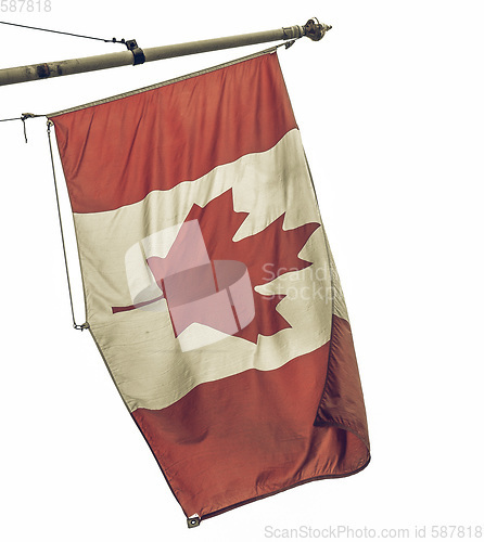 Image of Vintage looking Canada flag