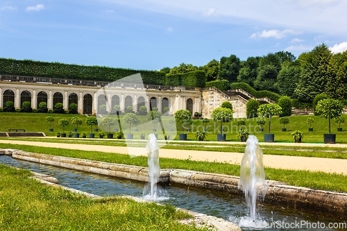 Image of Garden Grosssedlitz with fountains in Germany