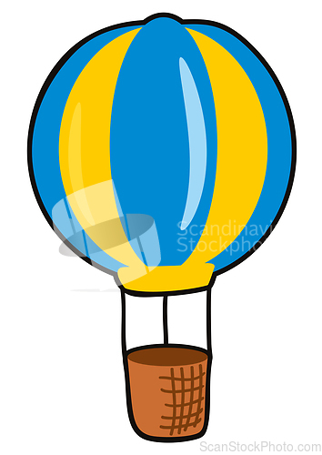 Image of Hot air balloon in the drawing