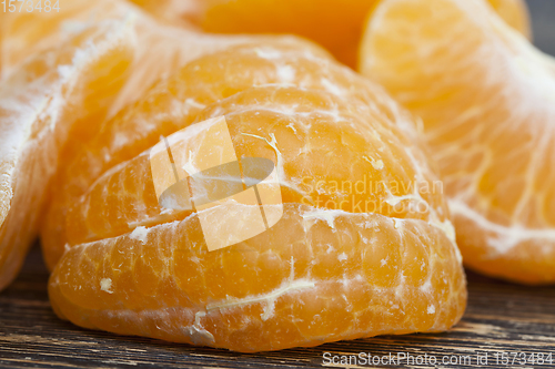 Image of peeled delicious tangerine