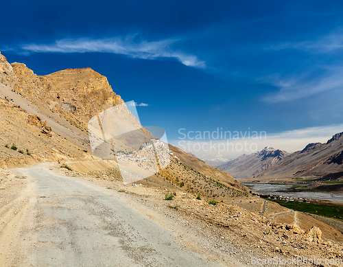 Image of Ki monastery. Spiti Valley, India