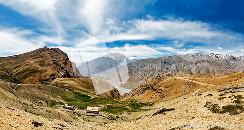 Image of Panorama of Spiti valley in Himalayas