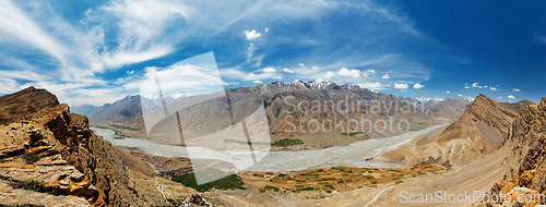 Image of Panorama of Spiti valley in Himalayas