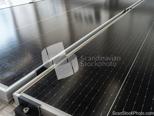 Image of Solar panels on a boat