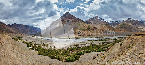 Image of Spiti valley and river in Himalayas