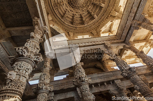 Image of Ceiling in Ranakpur temple, Rajasthan