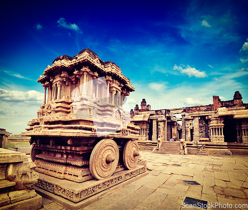 Image of Stone chariot in Vittala temple, Hampi