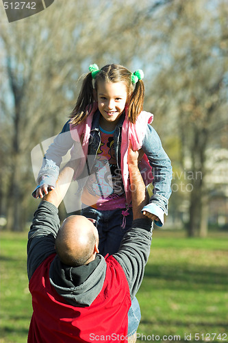 Image of child happy running to father