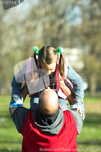 Image of child happy running to father