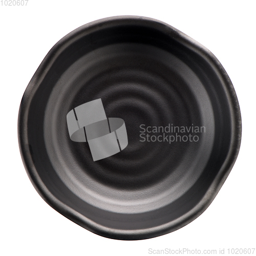 Image of Empty black plate