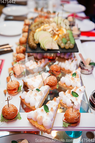 Image of Catering food table set