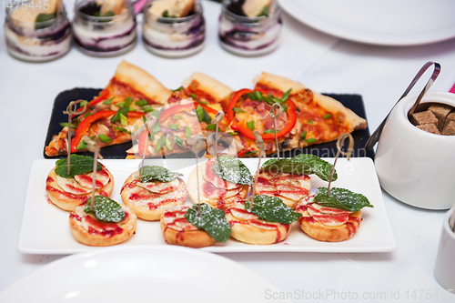 Image of Catering food table set