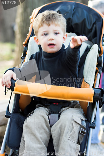 Image of boy in a pram