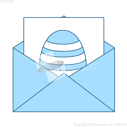 Image of Envelop With Easter Egg Icon