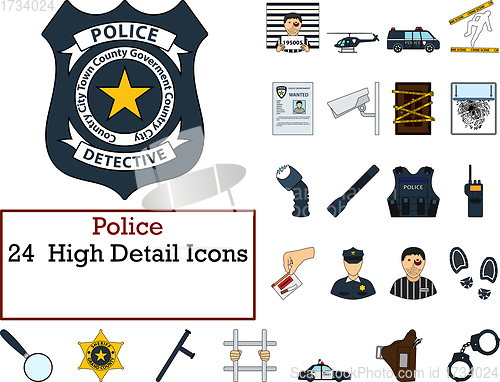 Image of Police Icon Set