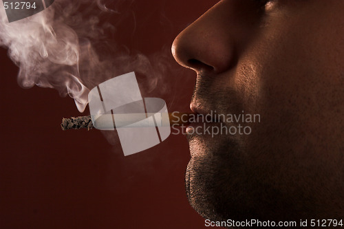 Image of smoking man