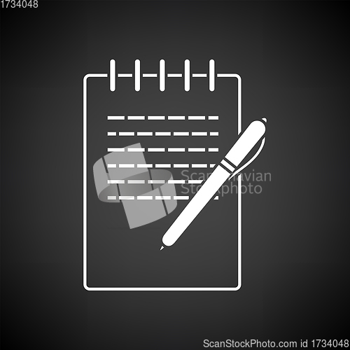 Image of Notebook With Pen Icon